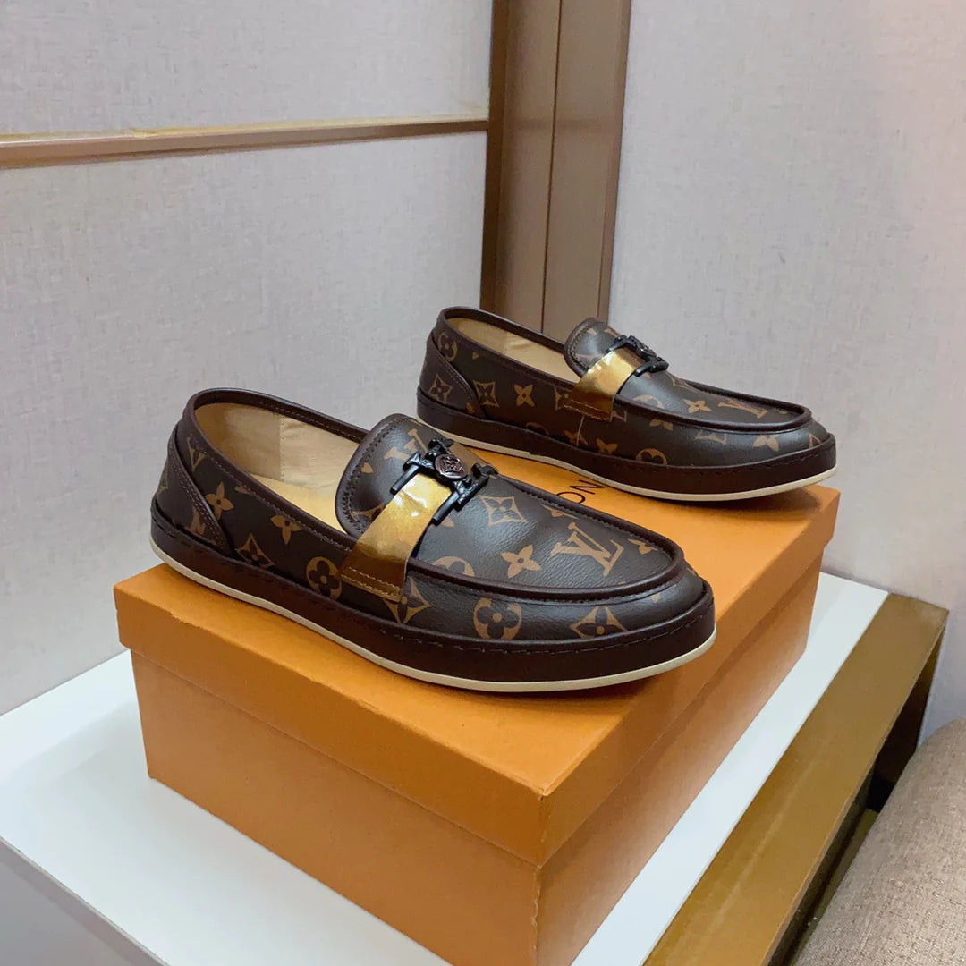 Trendy classic printed men's casual loafers 1024040116