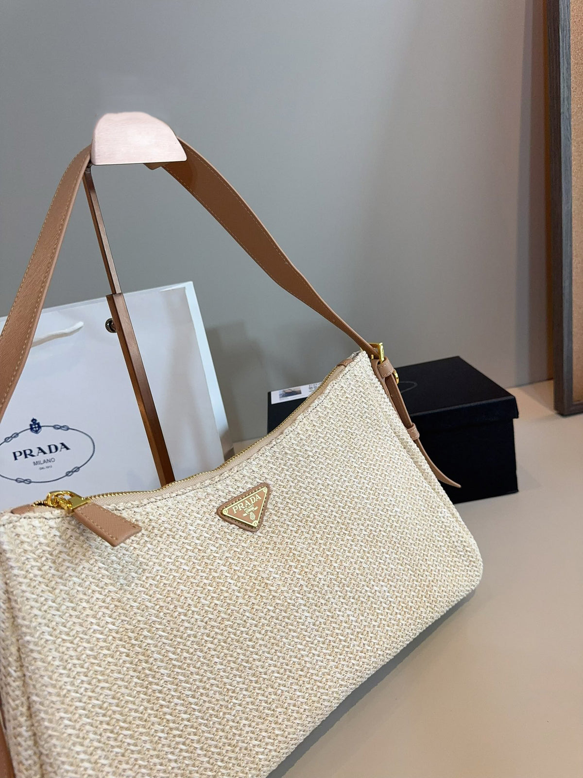 P Straw underarm bag 1825070303