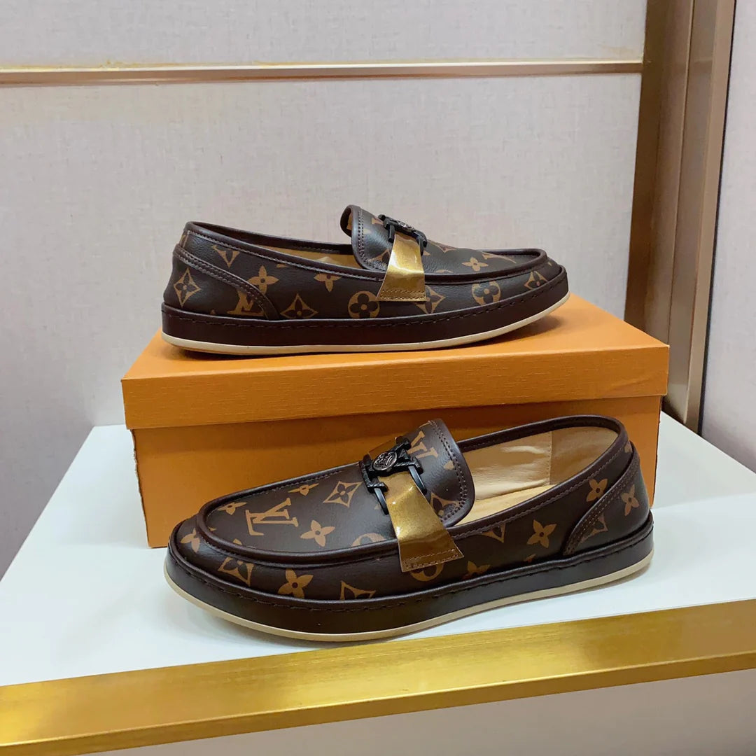 Trendy classic printed men's casual loafers 1024040116