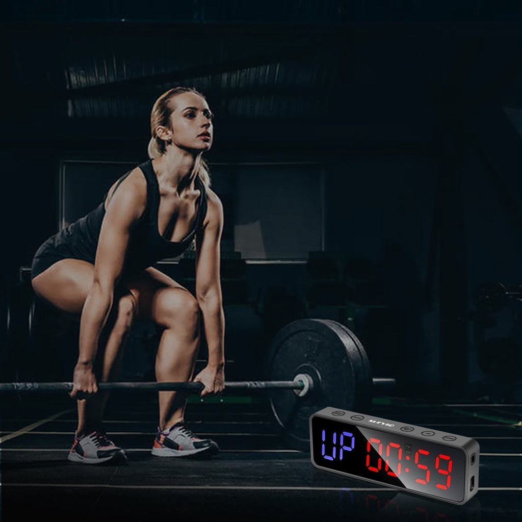 Portable Gym Workout Timer, Fitness Clock Built-in Magnetic