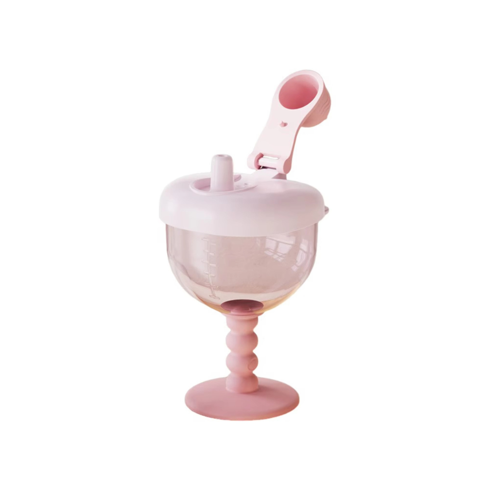 Stemmed Tumbler with Straw