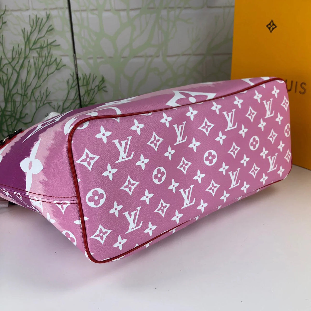 High-end Old Flower Colourful Swoosh Shopping Bag 1024121912