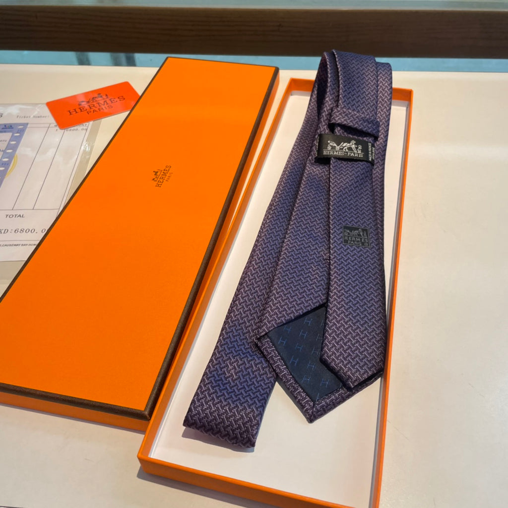 Geometric H pattern tie 1824053001