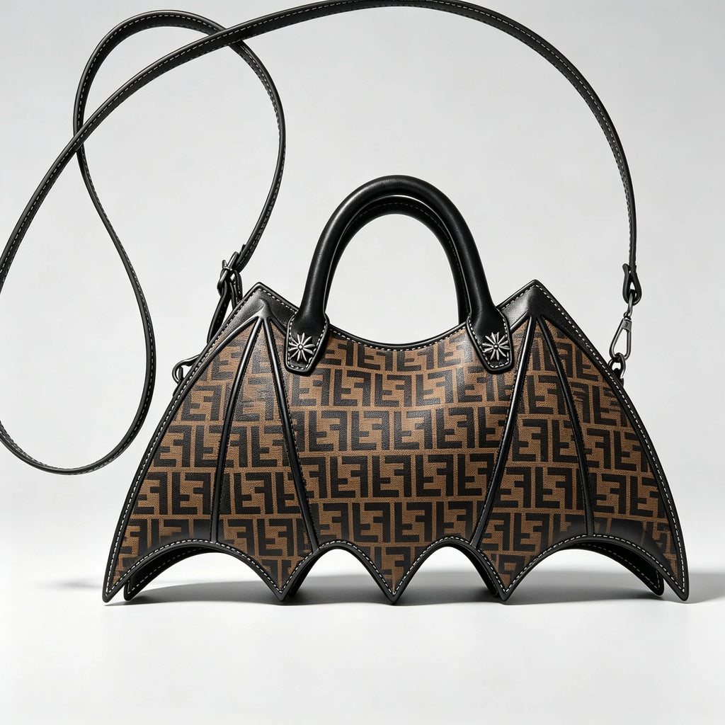 New Stylish Leather FF Bat Handbag 3D1326091735