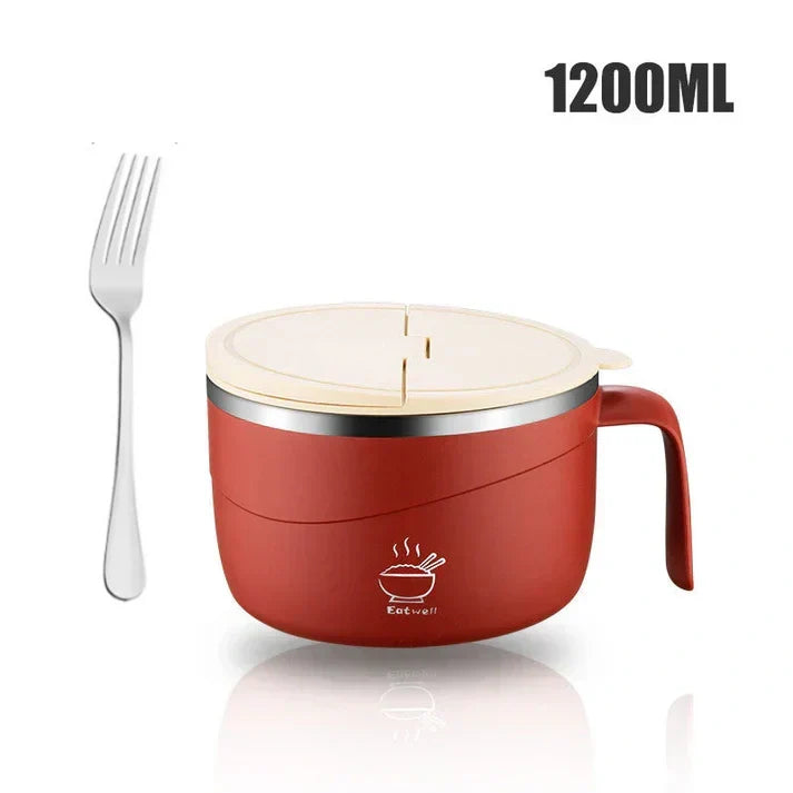 💕304 Stainless Steel Multi-Purpose Anti-Scald Large-Capacity Instant Noodle Bowl