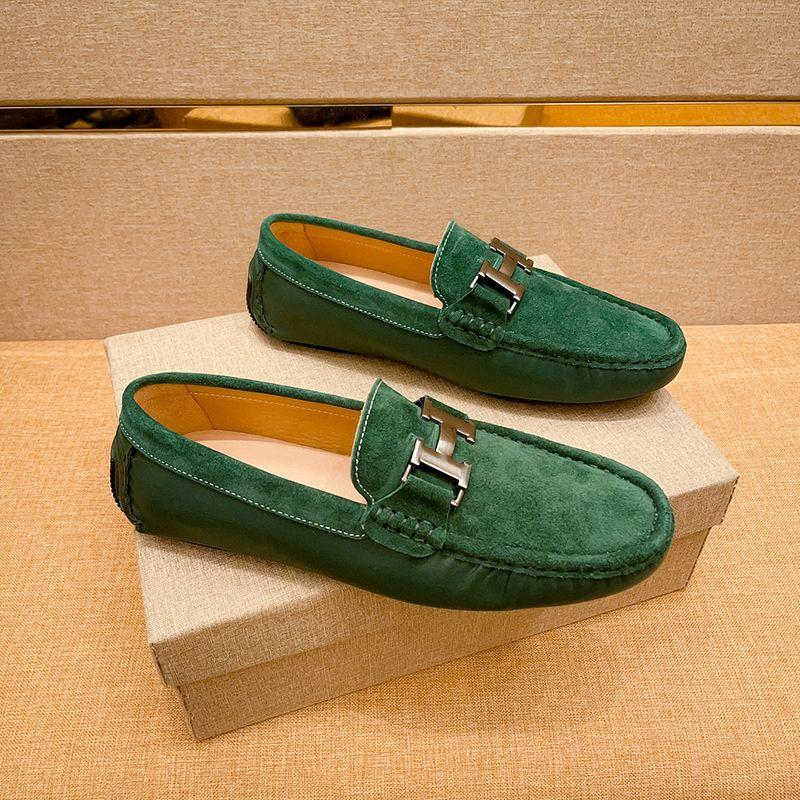 New Breathable Genuine Leather Doug Shoes Men's Loafers 1024031207