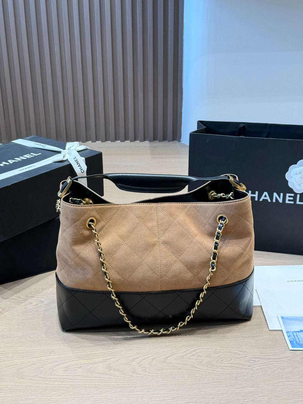 CNL 25A Black Gold Hobo Bag 1826031603