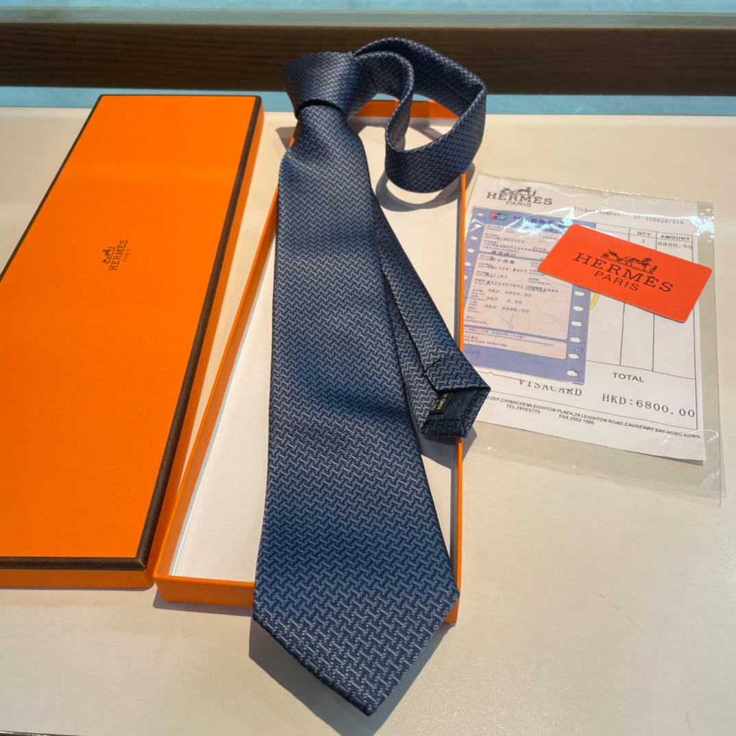 Geometric H pattern tie 1824053001
