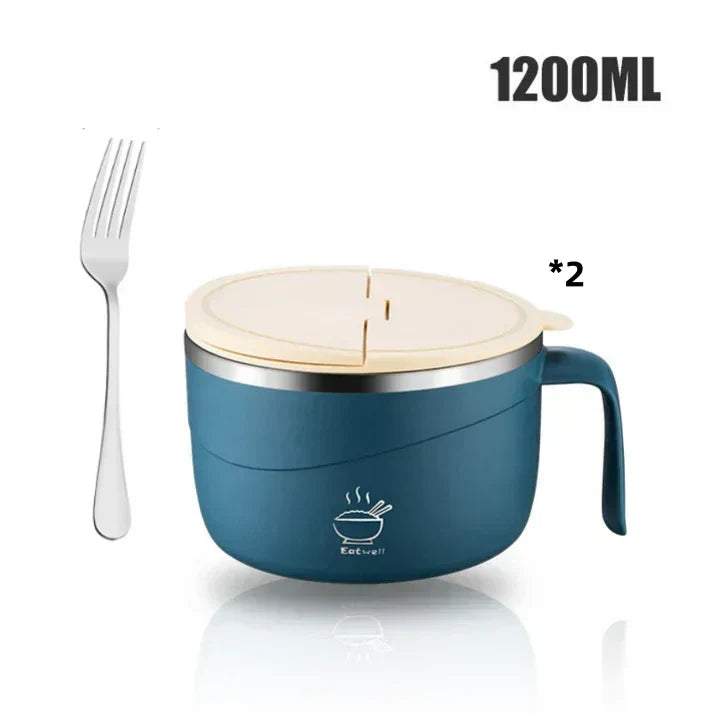 💕304 Stainless Steel Multi-Purpose Anti-Scald Large-Capacity Instant Noodle Bowl
