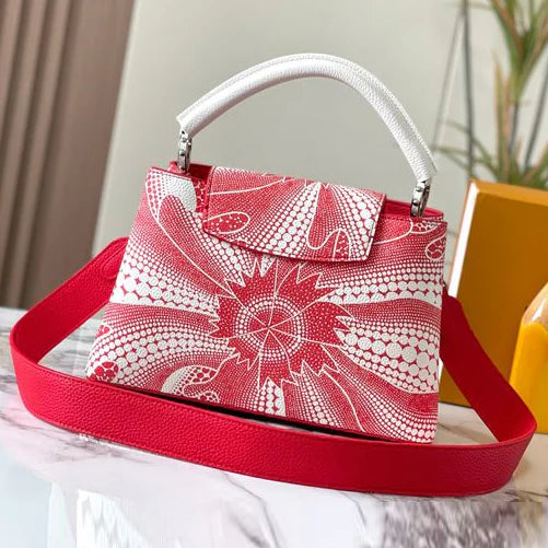 Signature Polka Dot Floral Unisex Handbag 1024121917