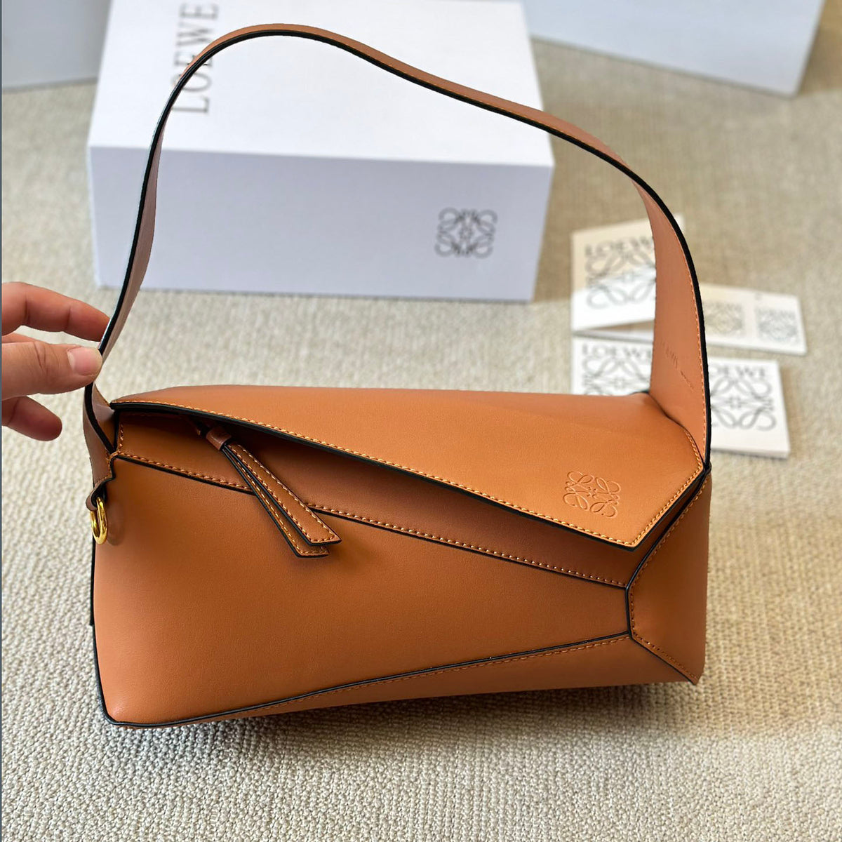 LOE 24 calfskin puzzlehobo shoulder bag XC24100902