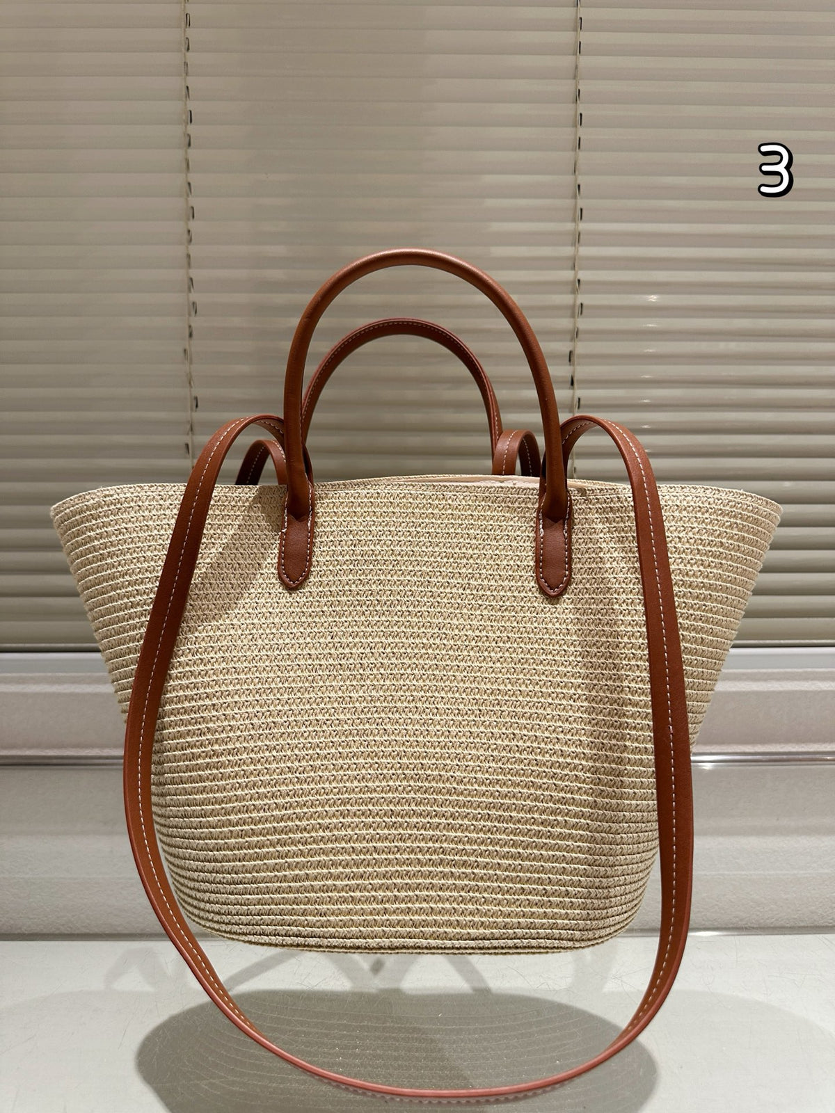 P Straw Tote 1825061810