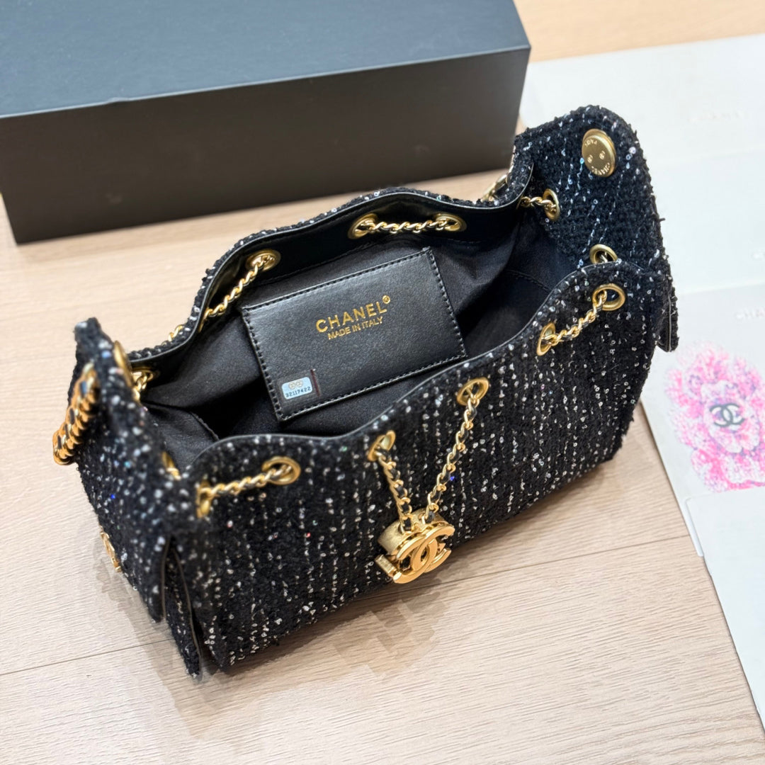 CNL Sequin Tweed Bag 1826031604