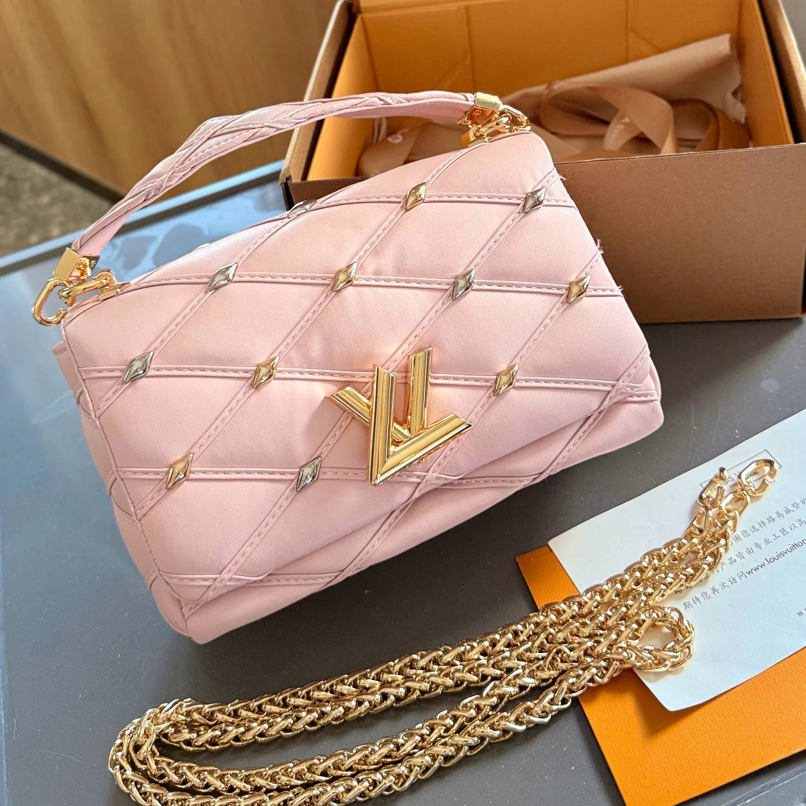 New fashionable diamond grid chain bag crossbody bag 1024110703