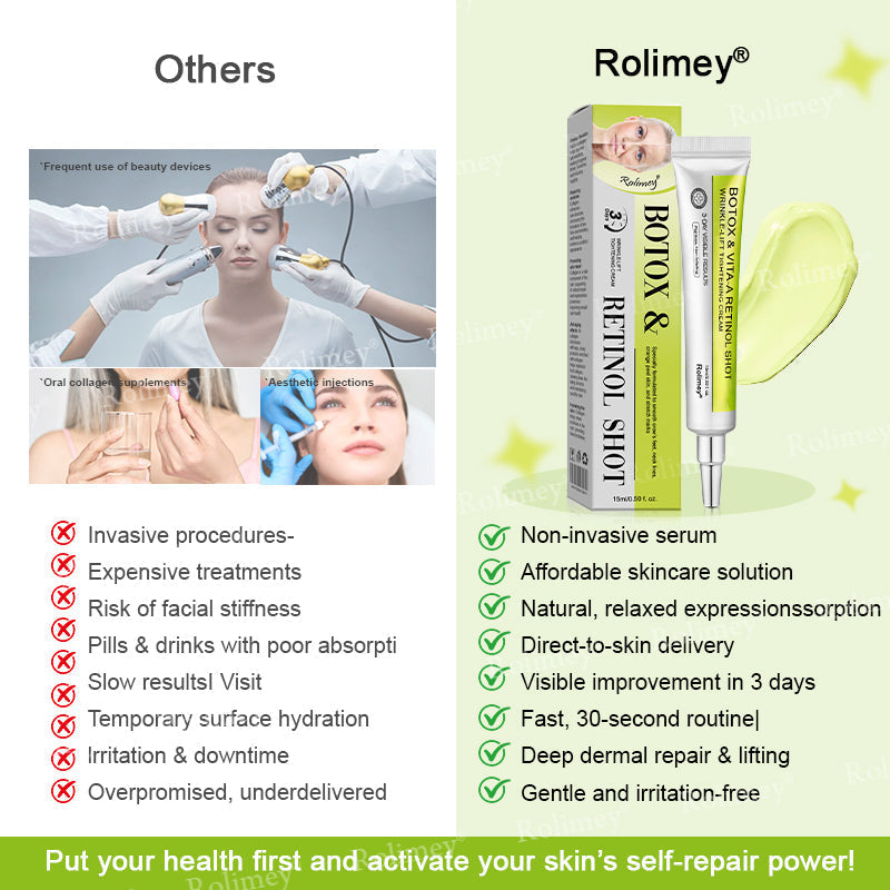 💫👨‍⚕️Made and shipped from the UK 💫Rolimey® Botox & Vita-A Retinol Shot Wrinkle-Lift Tightening cream - Last Day Promotion 70% OFF