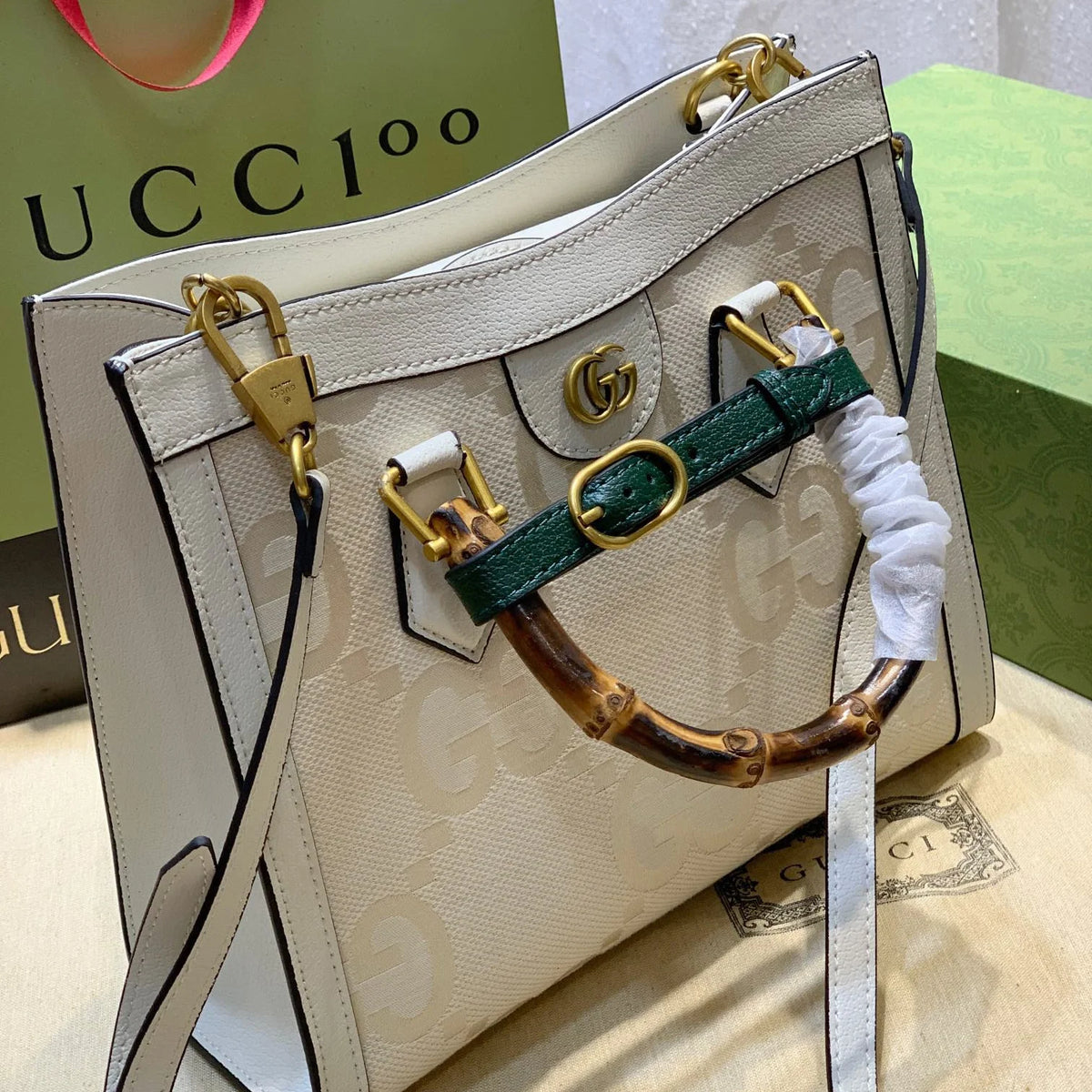 Bamboo-style Mini Tote Bag 1426010905