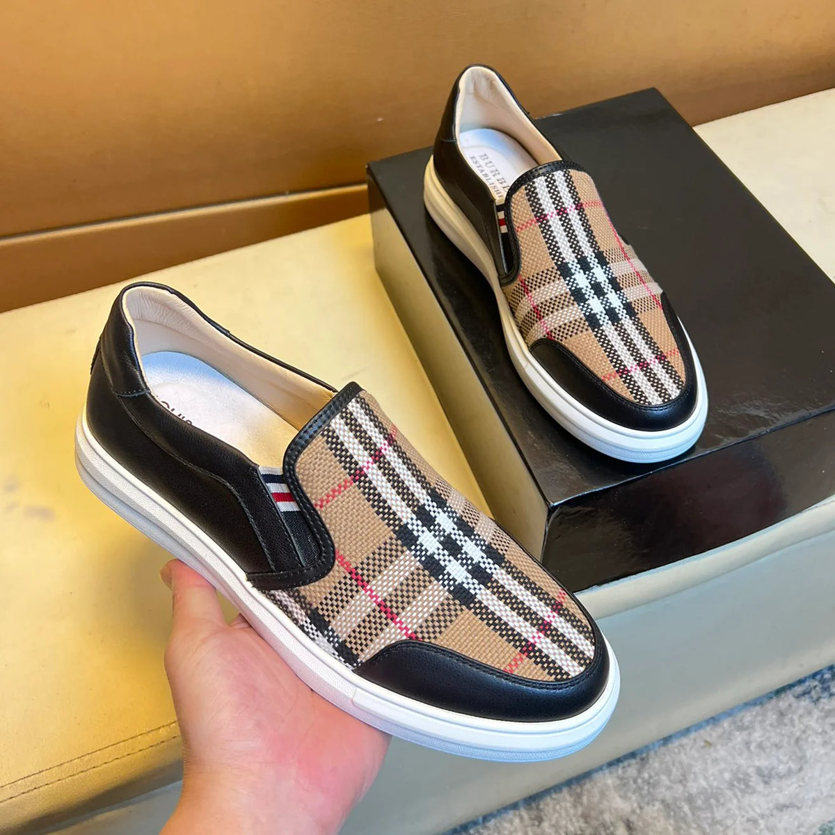 Men's Plaid Casual Single Shoes 1025021205