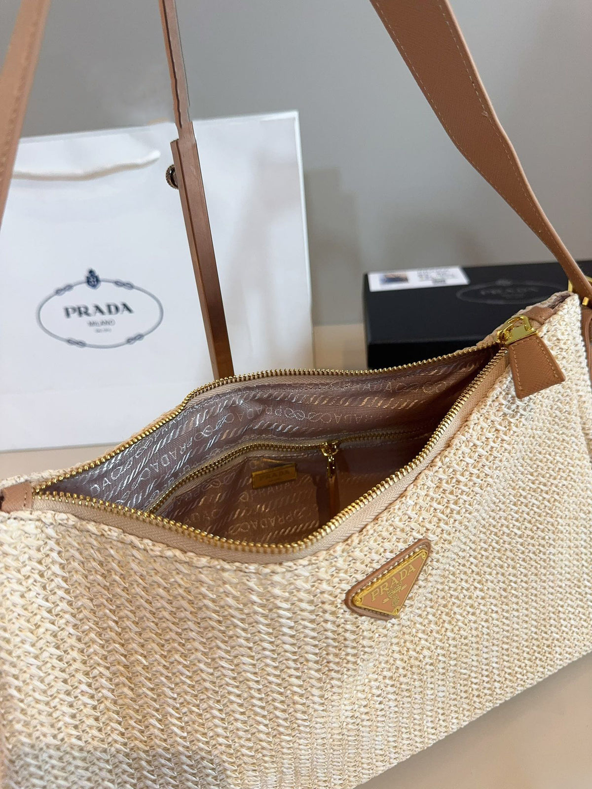 P Straw underarm bag 1825070303
