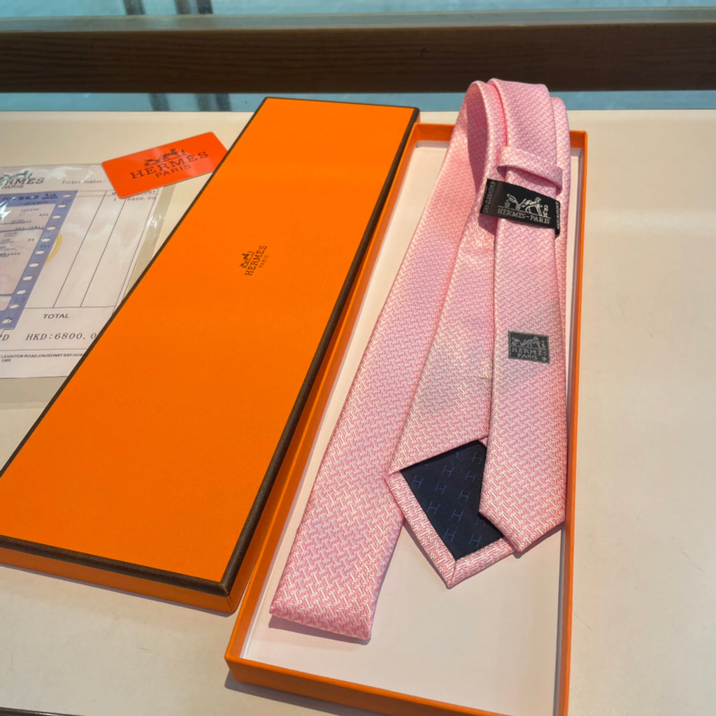 Geometric H pattern tie 1824053001