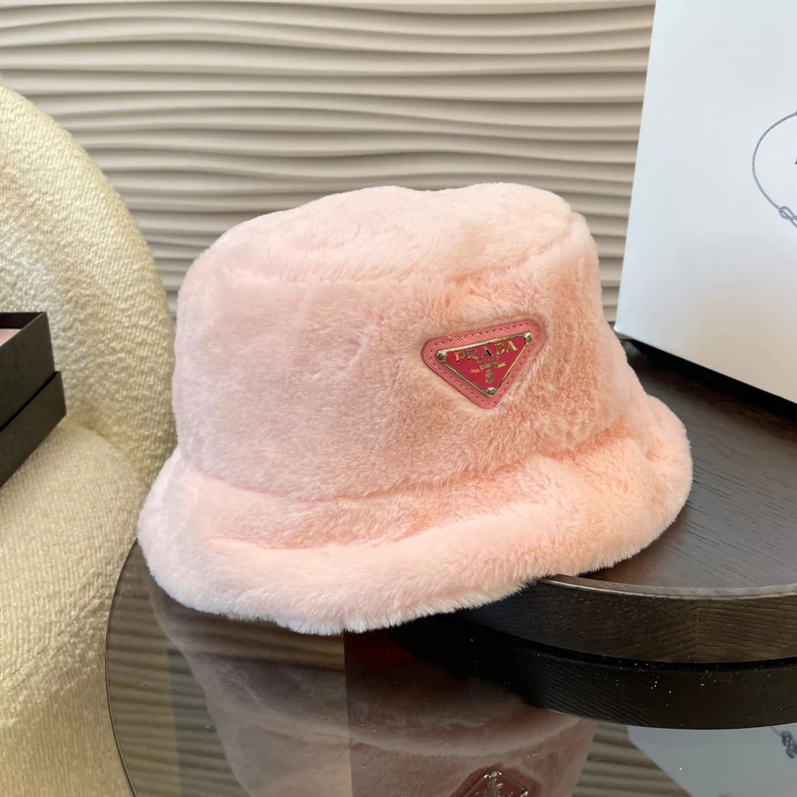 New versatile plush bag with hat and scarf set 1024110106