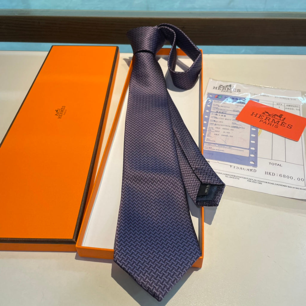 Geometric H pattern tie 1824053001