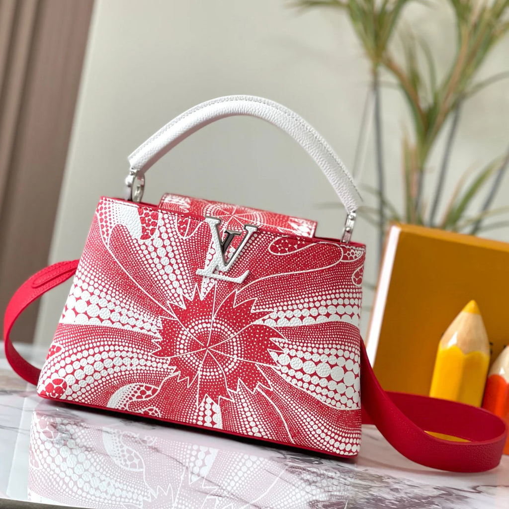 Signature Polka Dot Floral Unisex Handbag 1024121917