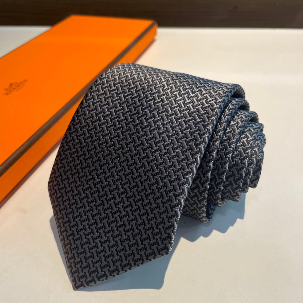 Geometric H pattern tie 1824053001