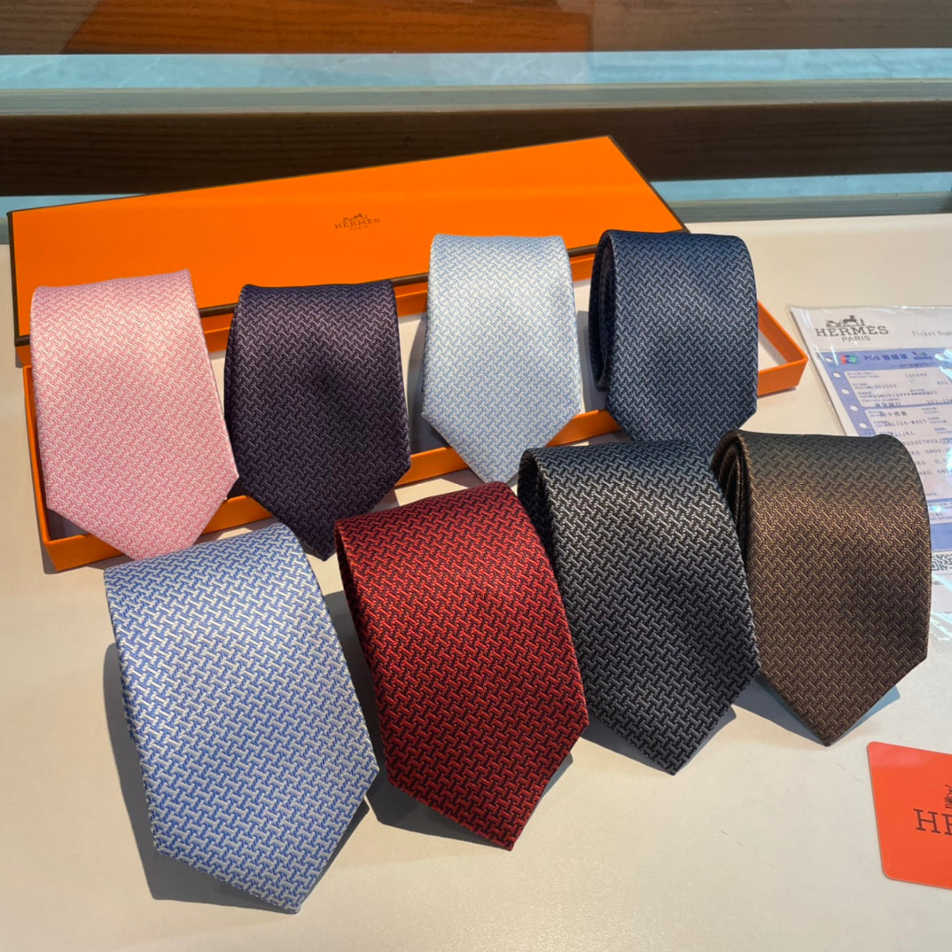 Geometric H pattern tie 1824053001