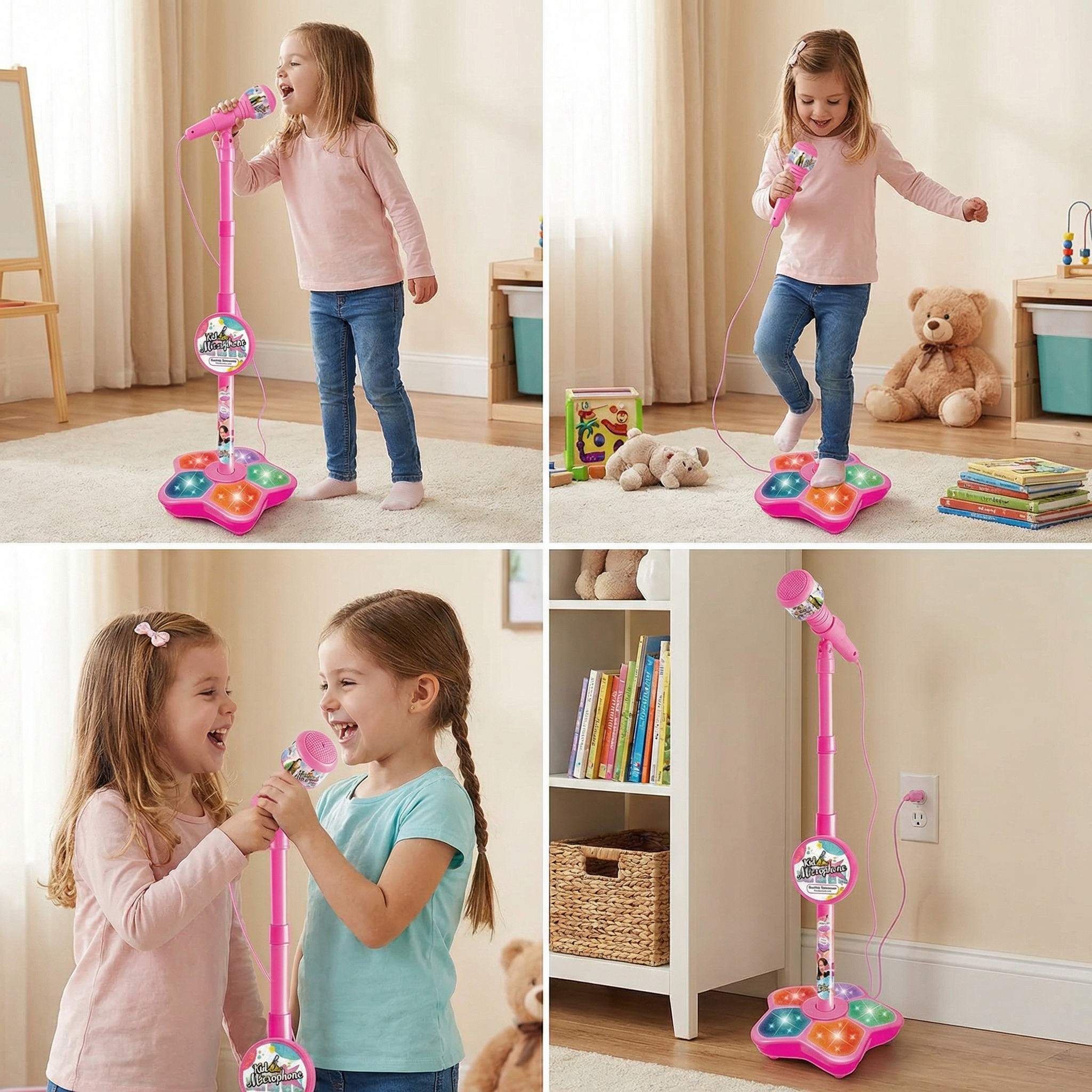 Kids Karaoke Machine with Microphone Stand – Singing Fun Set