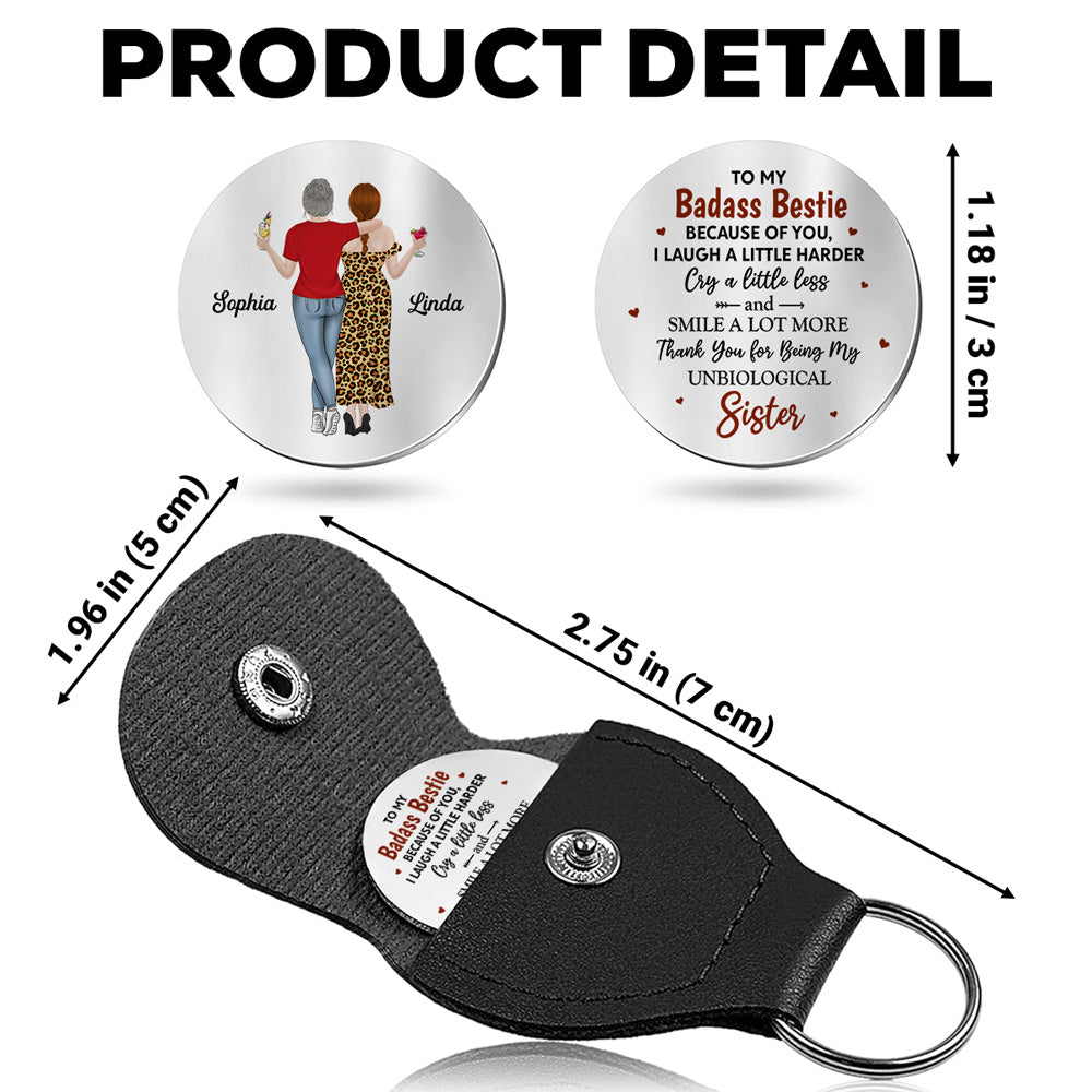 Because Of You I Laugh A Little Harder 2 - Personalized Custom Pocket Hug