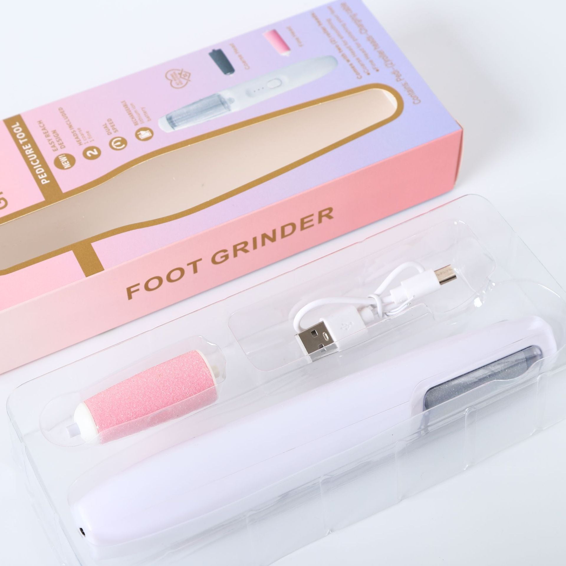 Rechargeable Electric Foot File – Smooth Heels, Anytime Anywhere