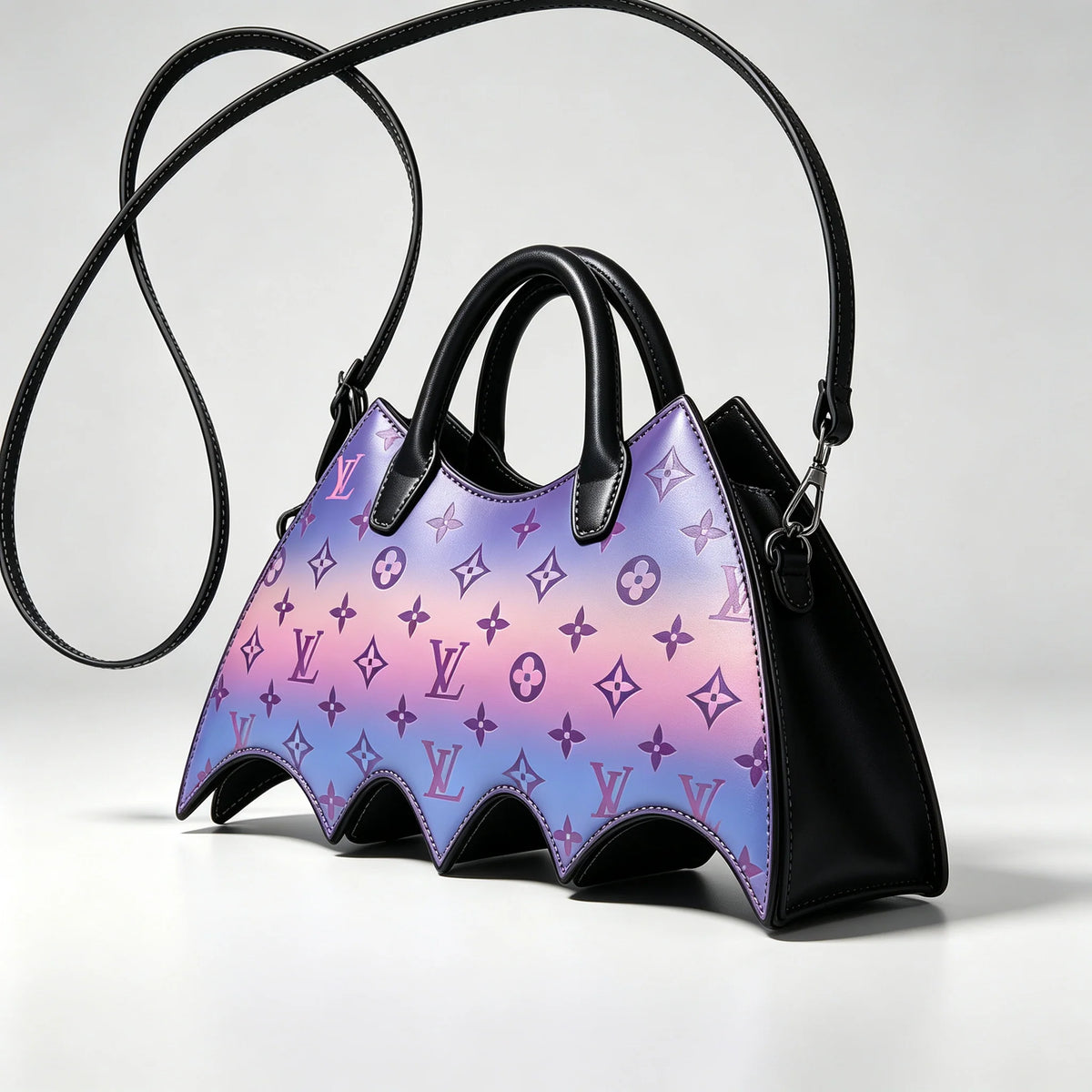 New Stylish Leather L Bat Handbag 3D1326091737