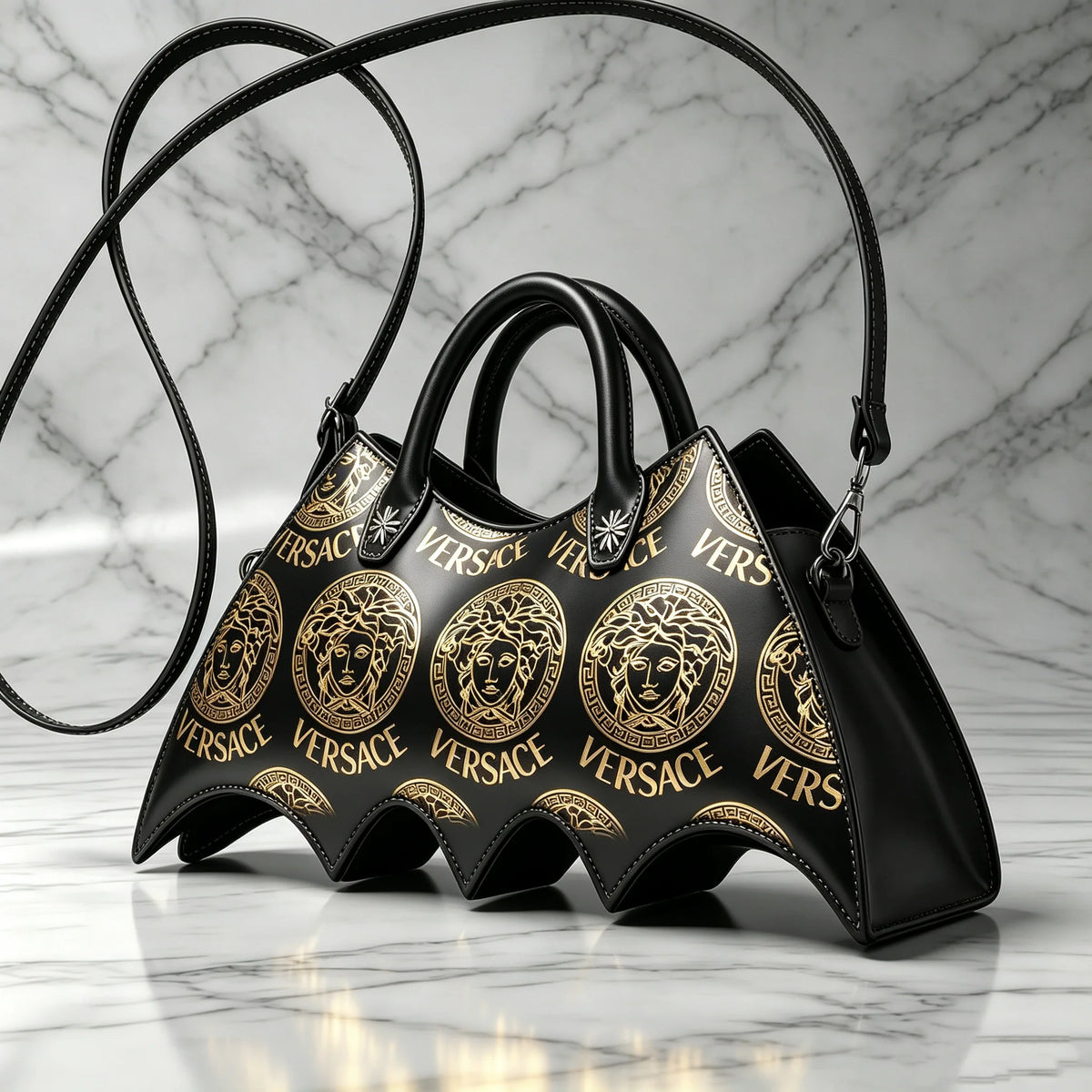 New Stylish Leather VS Bat Handbag 3D1326092137