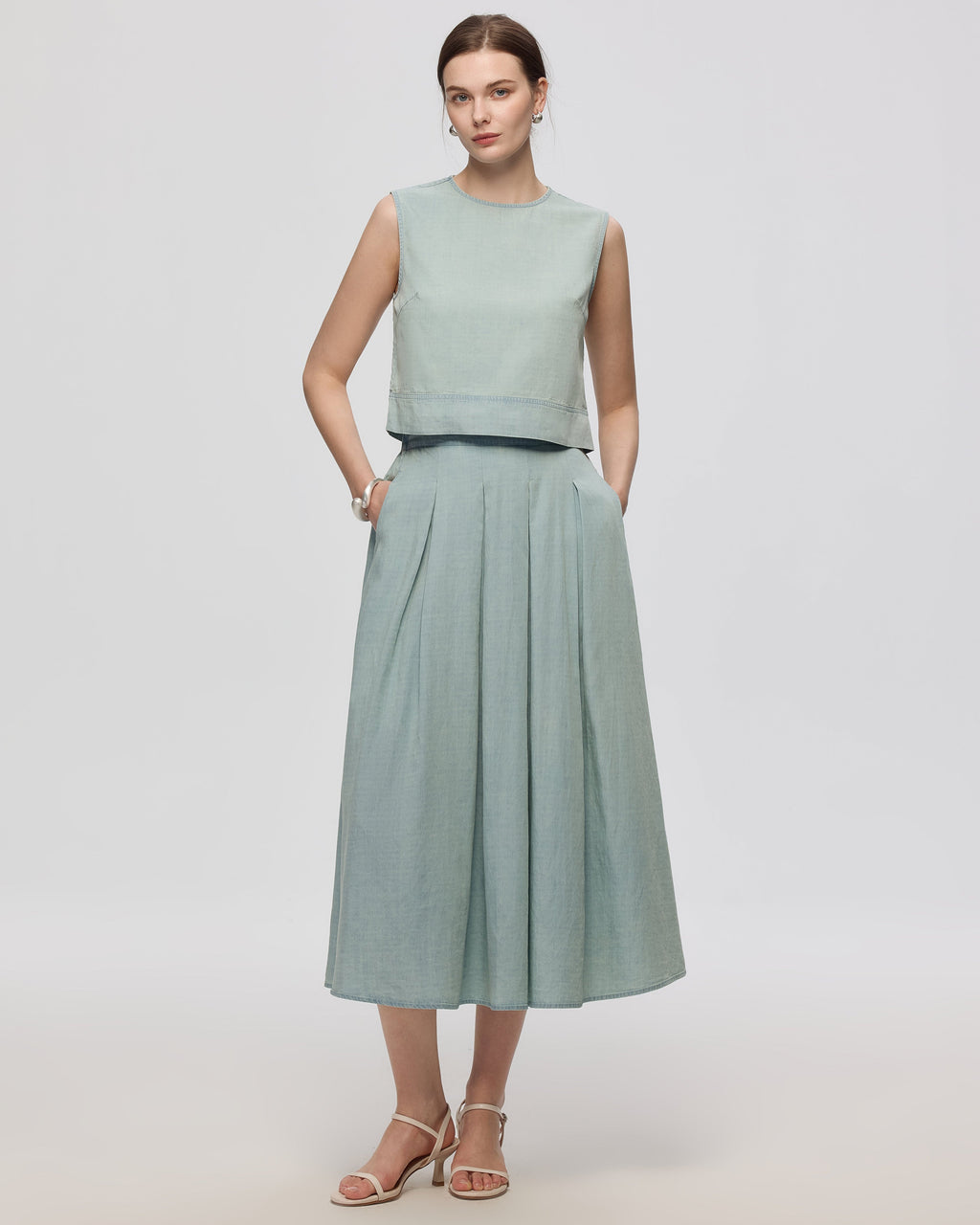 Amaia Pleated Maxi Skirt