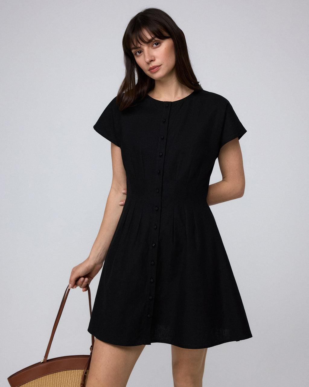 Flora Pleated Shirt Dress
