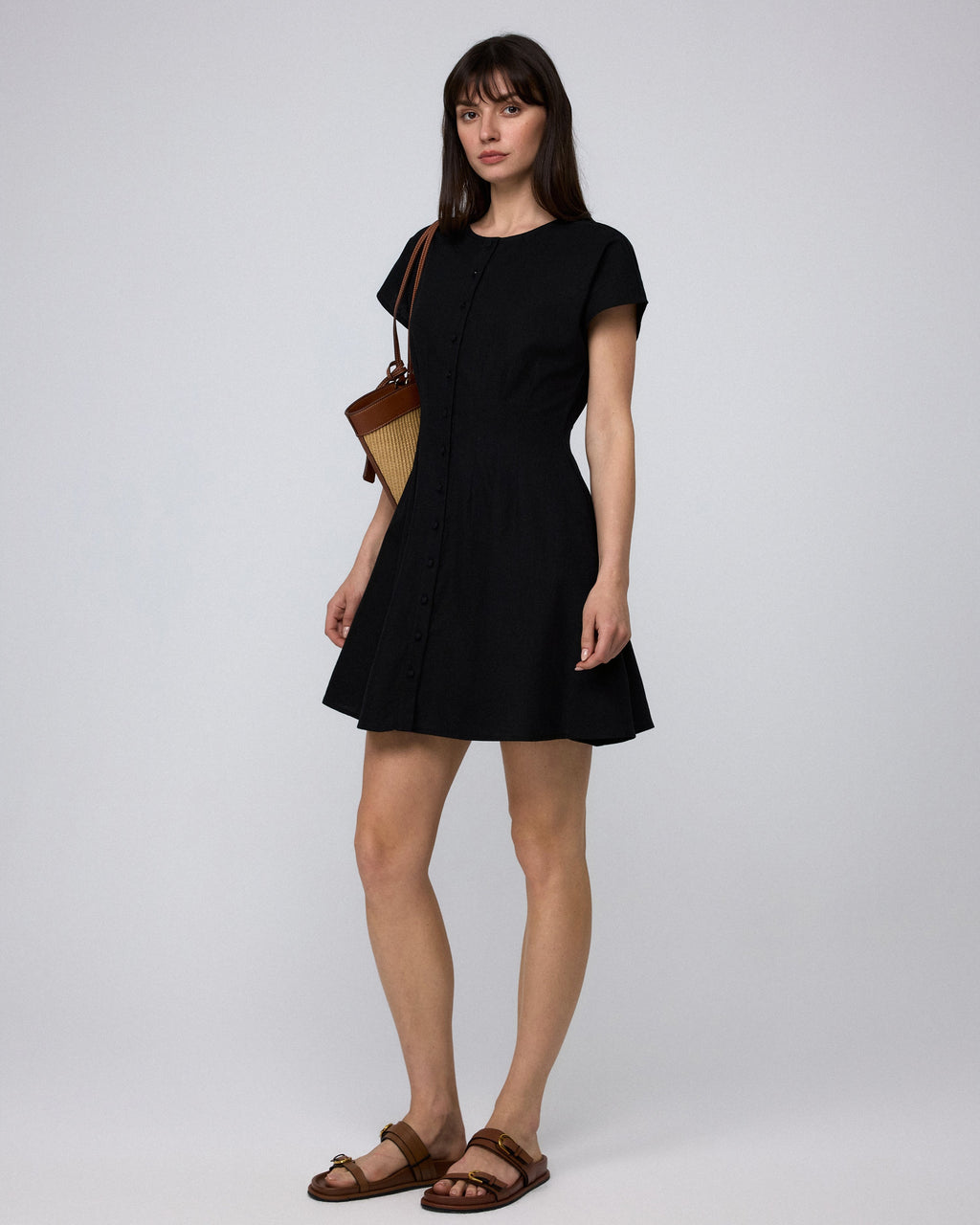 Flora Pleated Shirt Dress