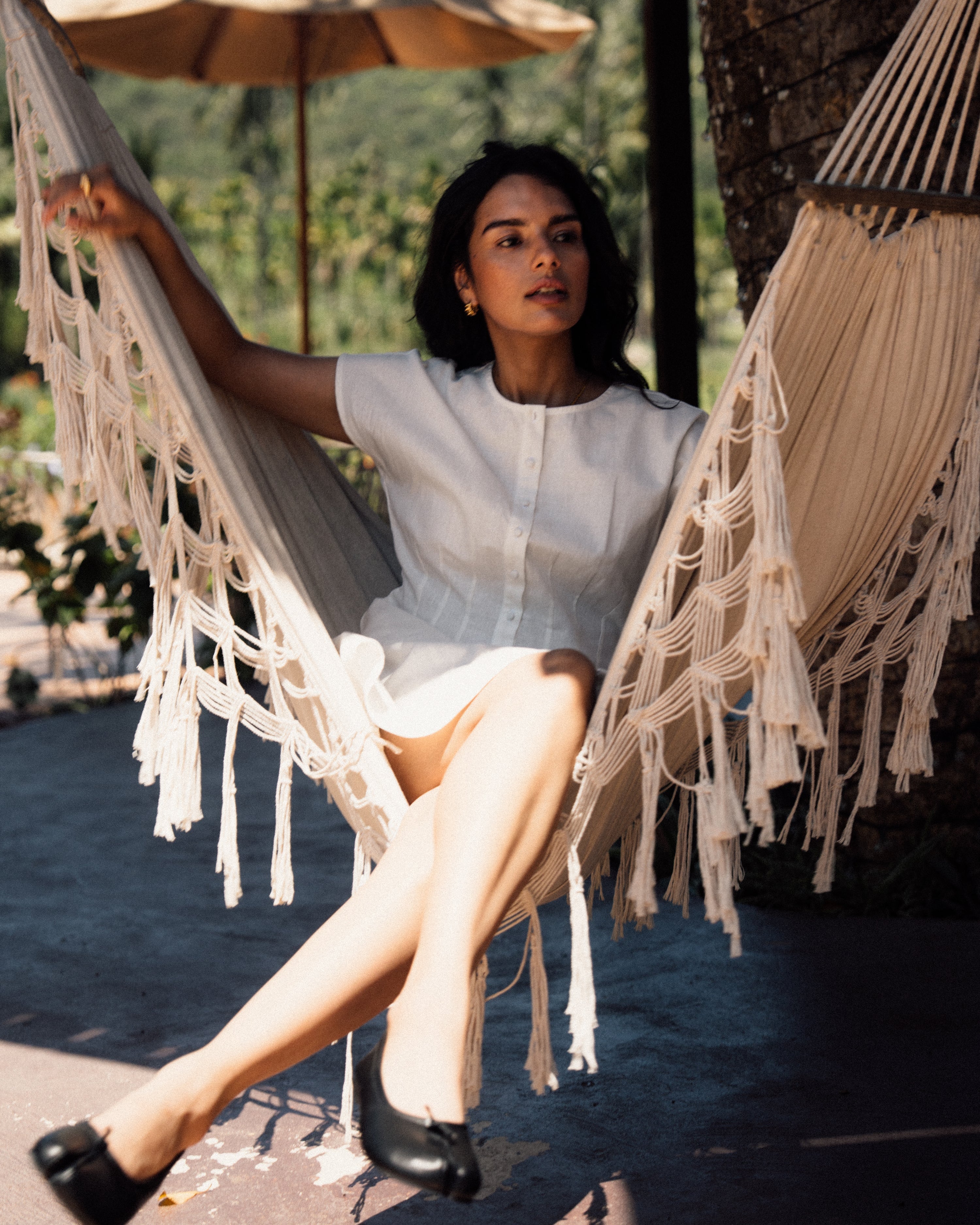 Flora Pleated Shirt Dress