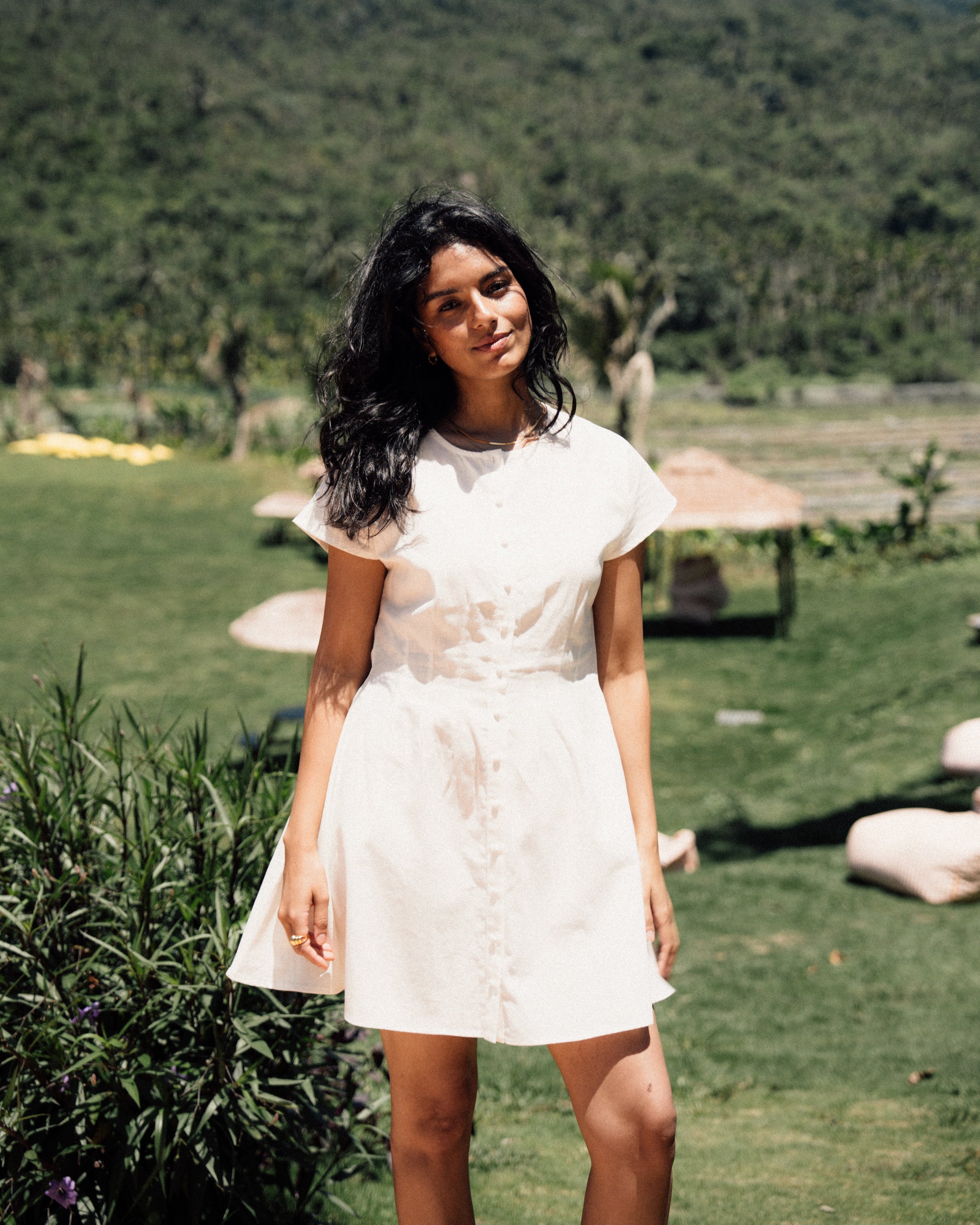 Flora Pleated Shirt Dress