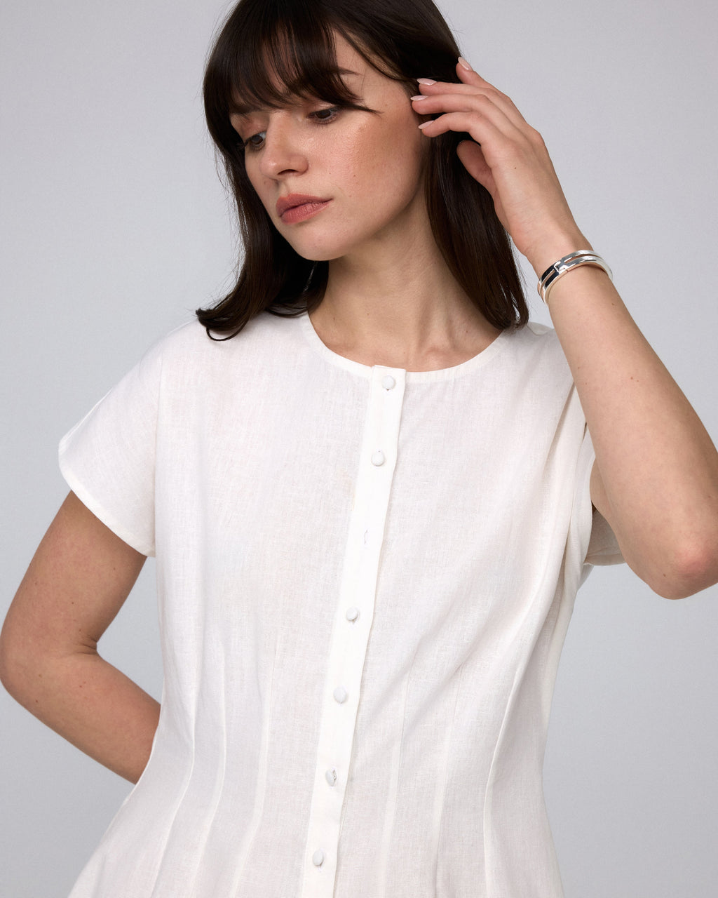 Flora Pleated Shirt Dress