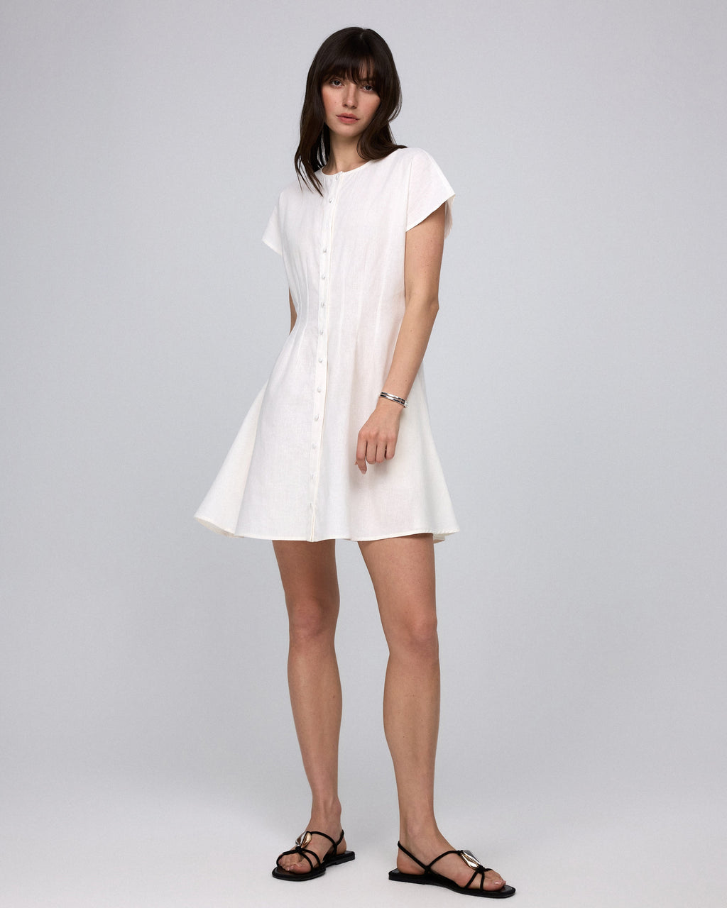 Flora Pleated Shirt Dress
