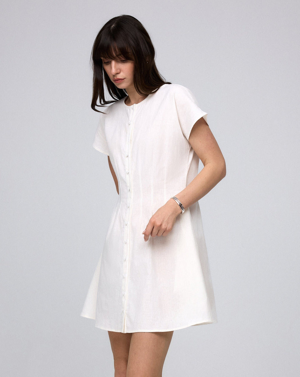 Flora Pleated Shirt Dress