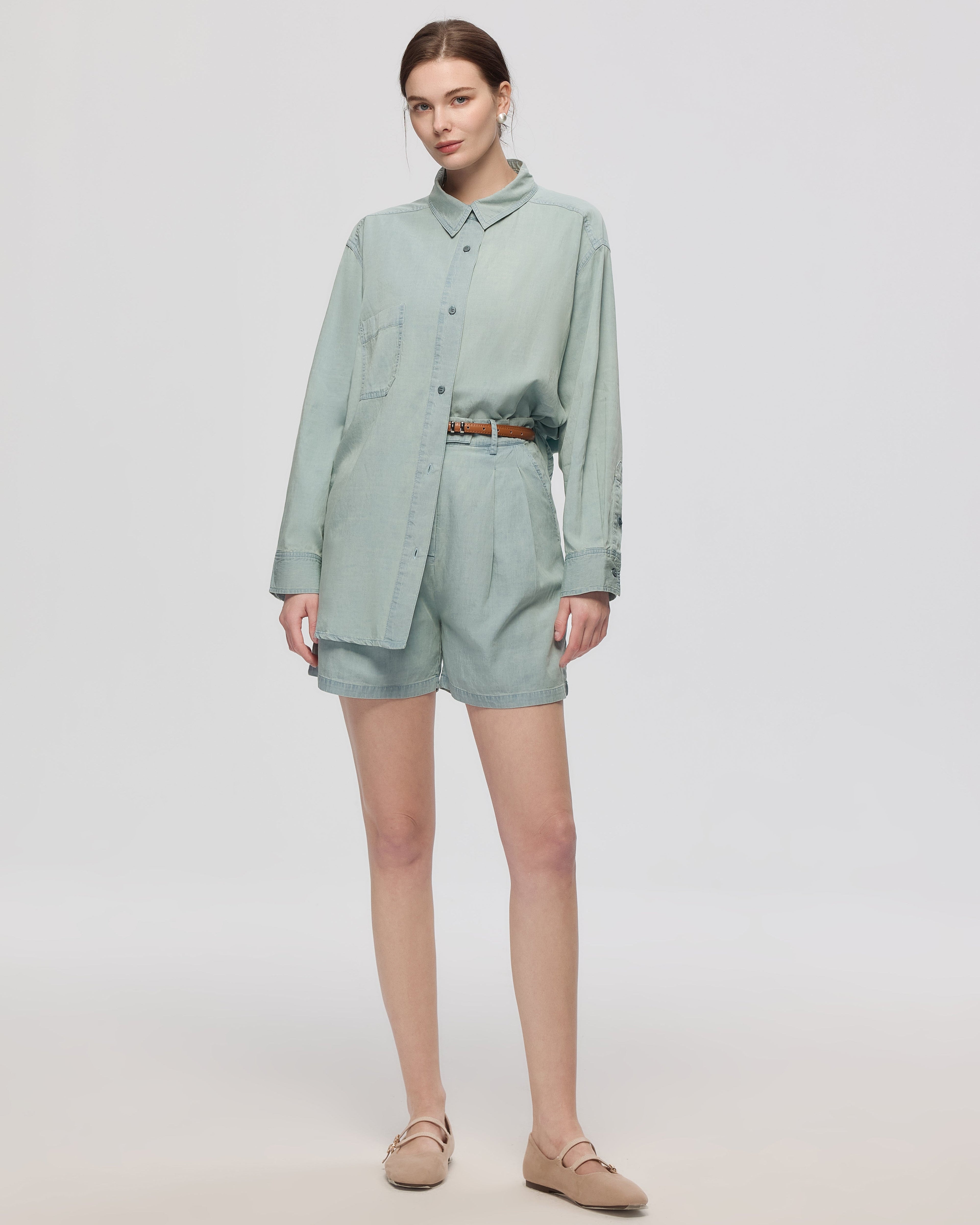 Lyricist Pleated Shorts