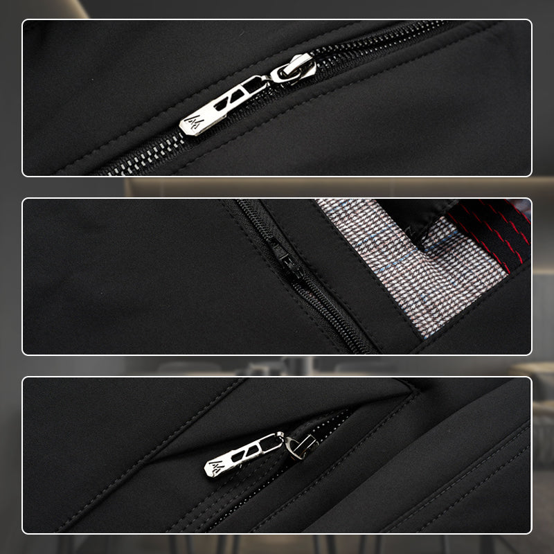 🎅Pre-Xmas Specials🎄Men's Casual Zippered Lapel Trench Coat with Detachable Liner