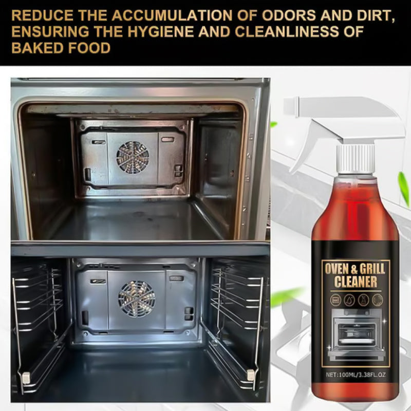 ✨ Oven & Grill Cleaner Spray – Dissolves Grease in 5 Mins, No Scrubbing & Eliminates Odors 🔥  21 Reviews